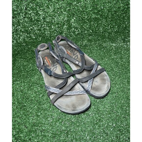 Merrell Terran Lattice II Womens Grey Blue Active Footwear Hiking Sandals Size 8 - Picture 2 of 9